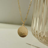 Organic Disc Necklace 3/4"