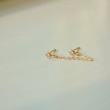 Double CZ Stud -14k GF