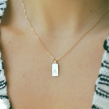 Initial Tag Necklace