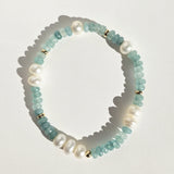 Aquamarine x Pearls Bracelet