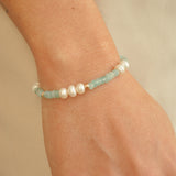 Aquamarine x Pearls Bracelet