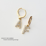 Cz Initial Earrings