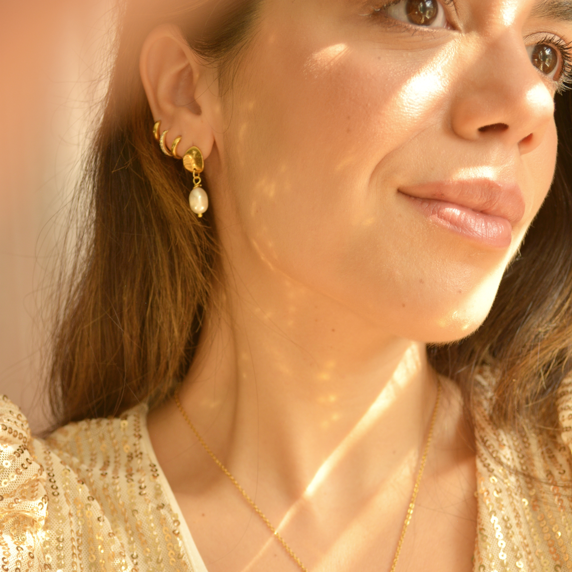 pearl drop earrings