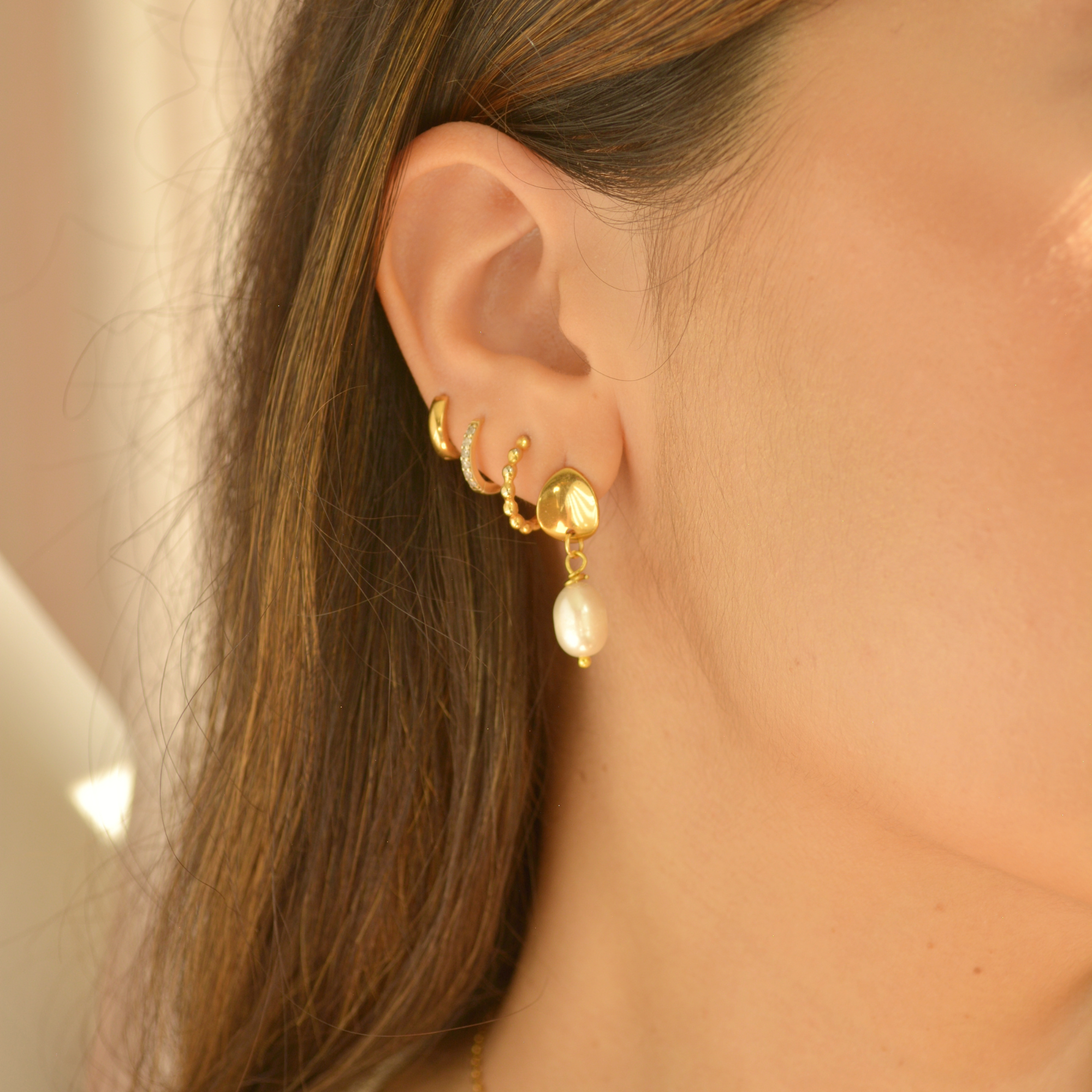 pearl drop earrings
