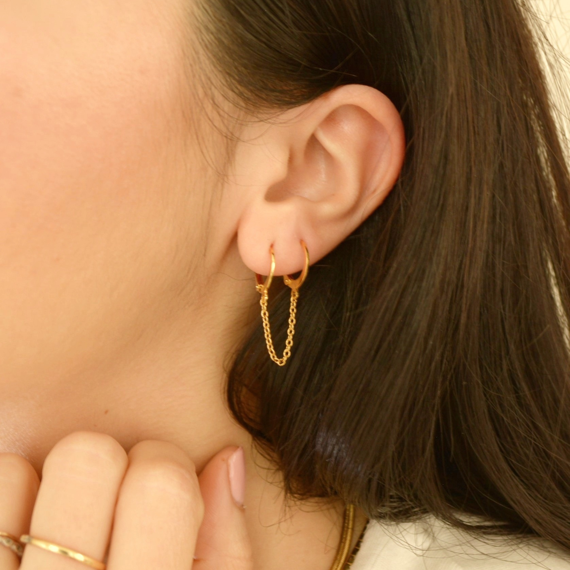 Big double 2025 hoop earrings