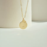 Initial 3/4" Disc Necklace