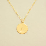 Initial 3/4" Disc Necklace