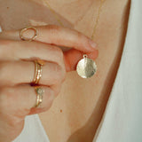 Organic Disc Necklace 3/4"