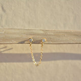 Double CZ Stud -14k GF