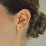 Double CZ Stud -14k GF