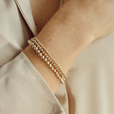 14k Gold Filled Beads Bracelet 2mm, 3mm & 4mm