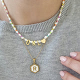 Letter & Rainbow Necklace