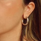 Silver Chubby Hoops