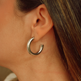 Silver Chubby Hoops
