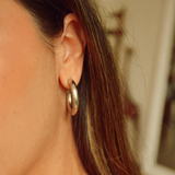 Silver Chubby Hoops