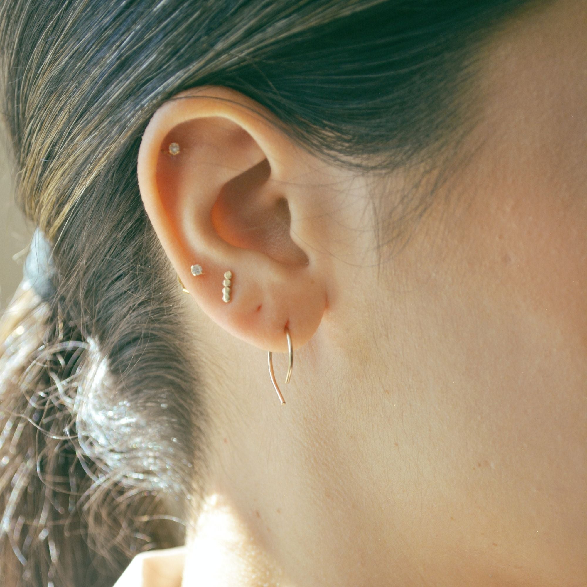 Hook hoop earrings discount