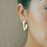 V Thick Hoop Earrings 25mm