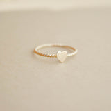 Tiny Heart Ring (Twisted Band)