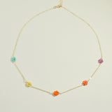 Rainbow Daisy Necklace