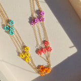 Rainbow Daisy Necklace