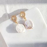 Bridal Pearl Teardrop Earrings
