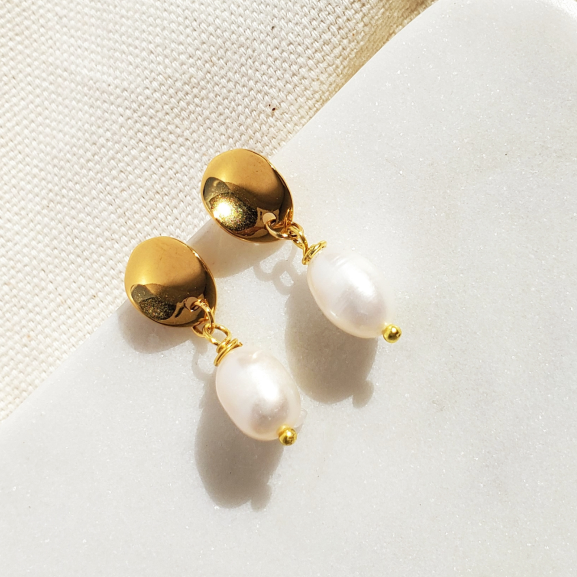 pearl drop earrings