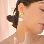 flower bridal  earrings 