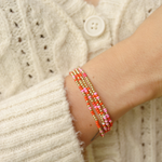 Miyuki Pink Beaded Bracelet