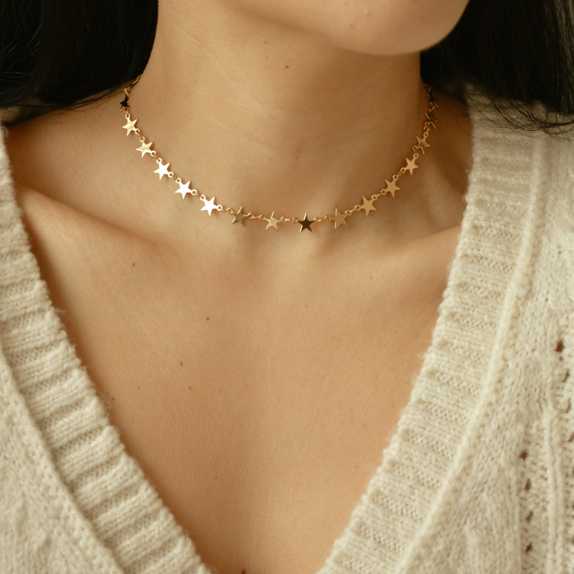 gold star necklace