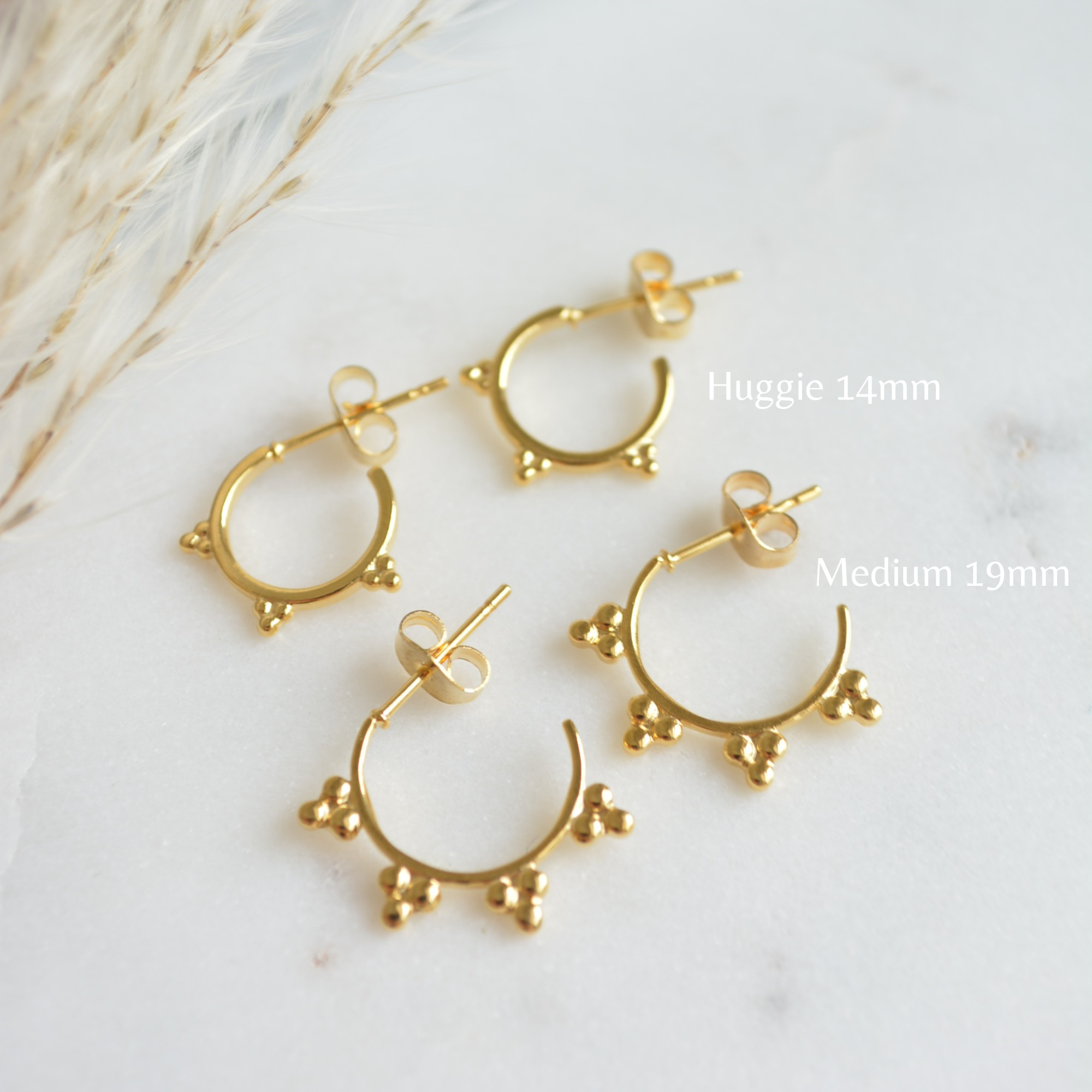 Flower Hoop Earrings