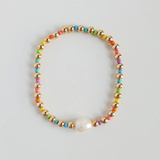 Rainbow & Pearl Bracelet