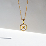 pearl initial necklace