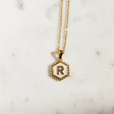 pearl initial necklace