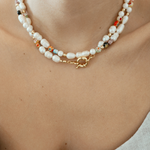flower pearl necklace