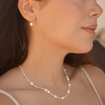 pearl stud earrings