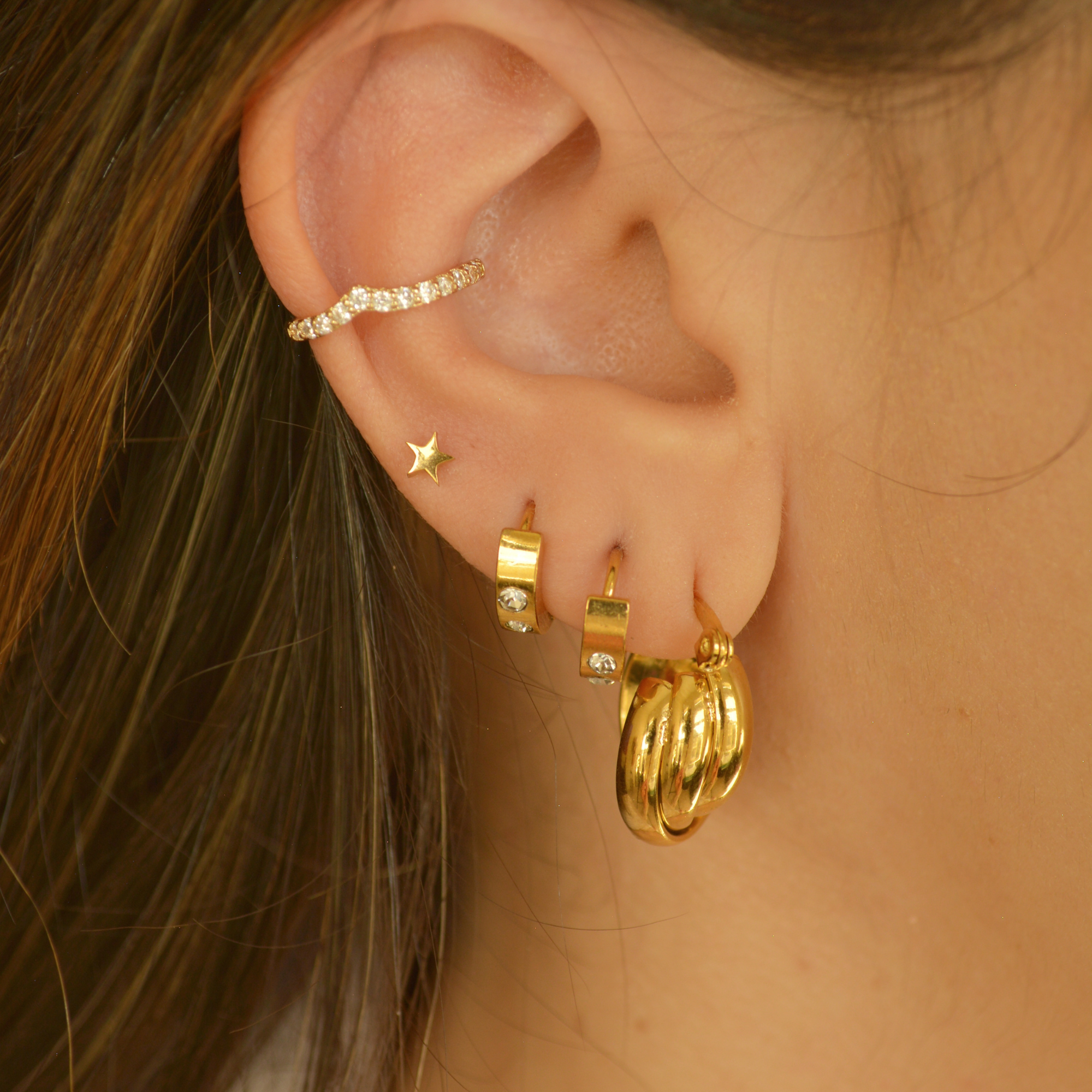 Chevron CZ Ear Cuff