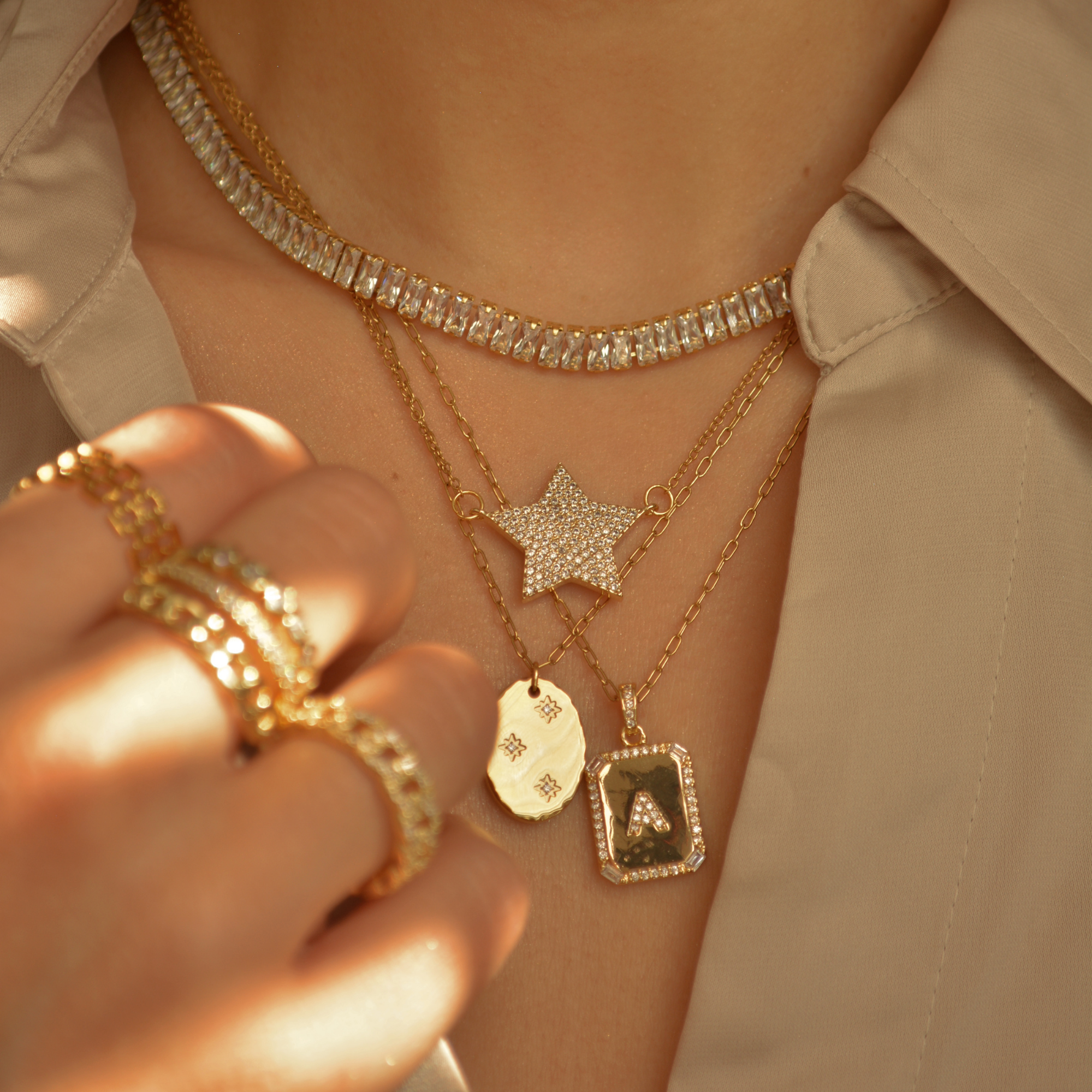 Dior lucky square sales necklace