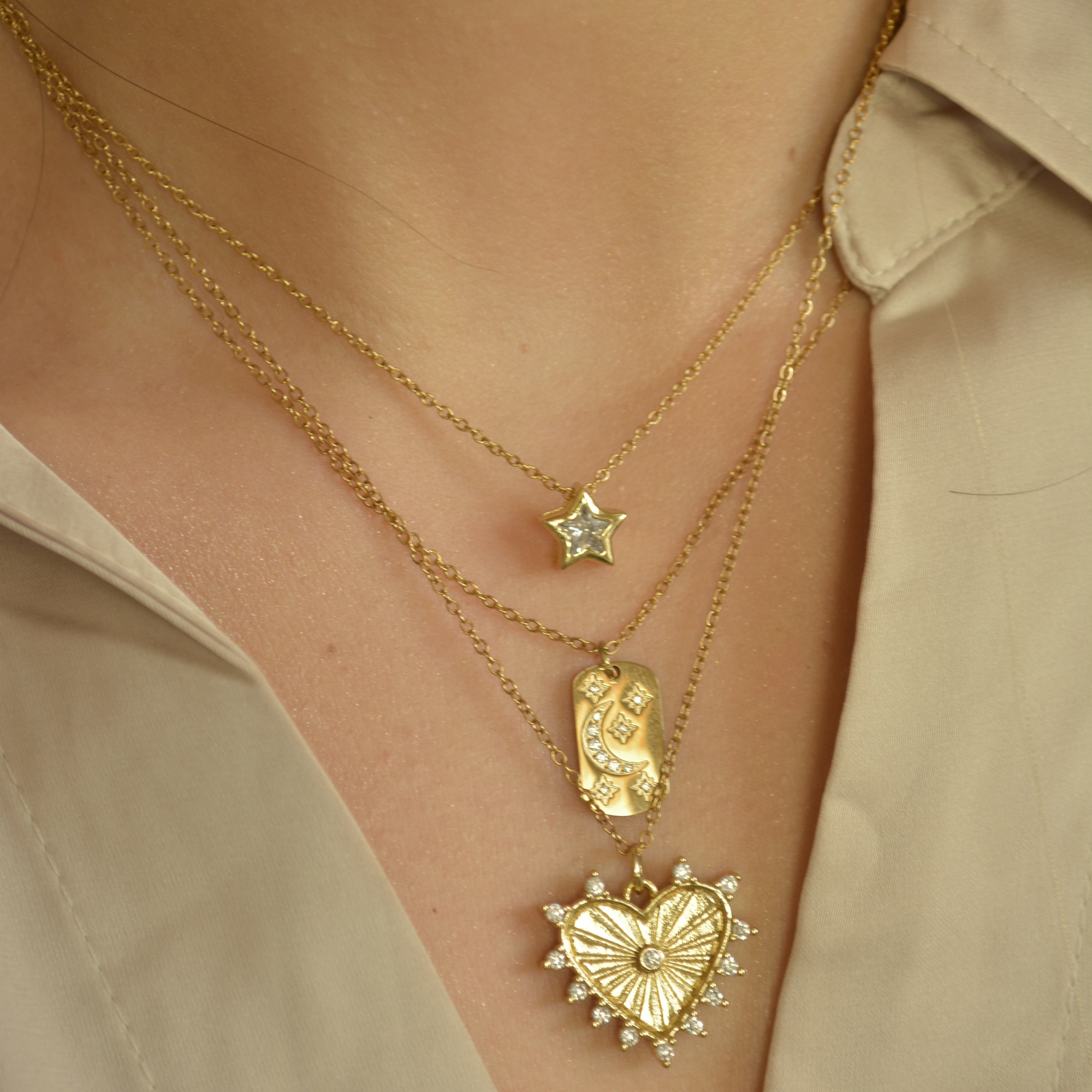 Stars and Moon Necklace