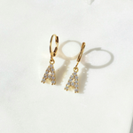 Cz Initial Earrings