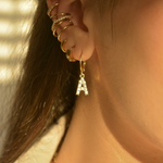 Cz Initial Earrings
