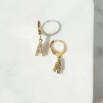Cz Initial Earrings